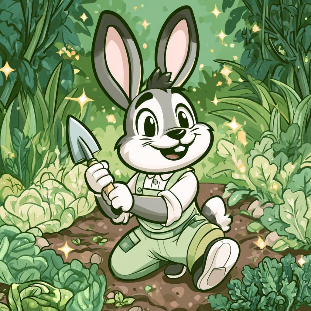Le lapin jardinier